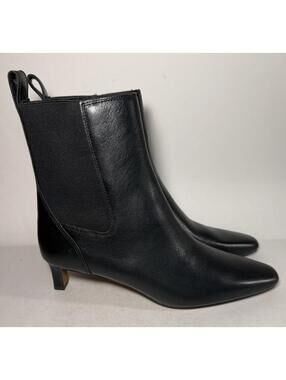 MADEWELL Dimes Chelsea Leather Boot Kitten Heel NX443 Black